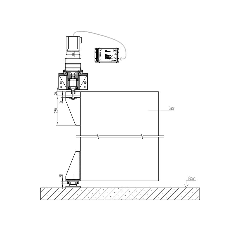3000 kg automatischer Schwenkantrieb